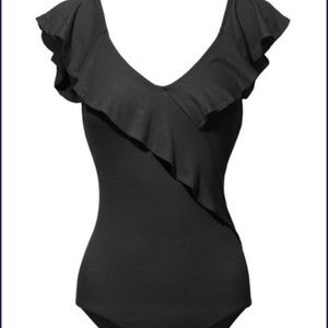 Black Off Shoulder Bodysuit